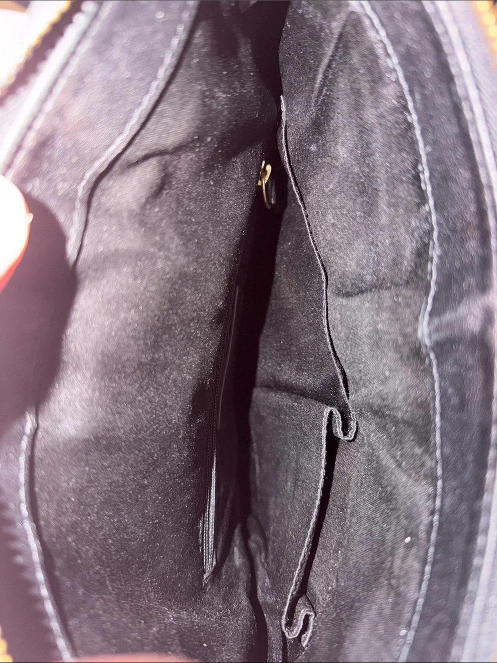 Coach Black Leather Hobo Shoulder Bag with Gold Hardware